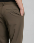 Relaxed Fit Belted Tailored Trousers | Brown