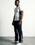 FLARED TRACKSUIT PANTS | BLUE