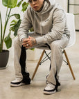 FLARED TRACKSUIT PANTS | GREY & BLACK