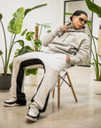 FLARED TRACKSUIT PANTS | GREY & BLACK