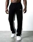 FLARED TRACKSUIT PANTS | BLACK & GREY