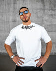 CAMISETA CUELLO CON LOGO MORENGAR | BLANCO