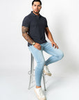 BASIC PIQUE POLO SHIRT | GREY