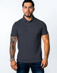 BASIC PIQUE POLO SHIRT | GREY