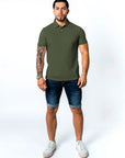 BASIC PIQUE POLO SHIRT | ARMY