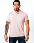 BASIC PIQUE POLO SHIRT | PALE PINK