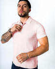 BASIC PIQUE POLO SHIRT | PALE PINK