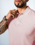 BASIC PIQUE POLO SHIRT | PALE PINK