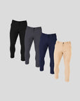 ENZO TROUSERS PACK-4 | Black, Blue, Kakhi, Grey