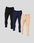 ENZO TROUSERS PACK-3 | Black, Blue, Khaki