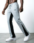 FLARED TRACKSUIT PANTS | GREY & BLACK