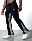 FLARED TRACKSUIT PANTS | BLACK & GREY