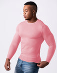 KNITTED ROUND NECK JUMPER | PINK