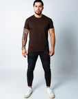 BASIC SLIM-FIT T-SHIRT | Brown