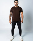 BASIC SLIM-FIT T-SHIRT | Brown
