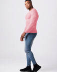 KNITTED ROUND NECK JUMPER | PINK