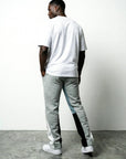FLARED TRACKSUIT PANTS |GREY & LIGHT BLUE