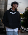 SUDADERA CON CUELLO Y LOGOTIPO MORENGAR | NEGRO 400-GSM