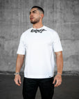 CAMISETA CUELLO CON LOGO MORENGAR | BLANCO