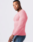 KNITTED ROUND NECK JUMPER | PINK