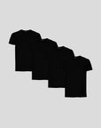 BASIC SLIM-FIT T-SHIRT 4-BUNDLE | Black-4