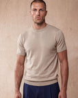 MILANO KNIT T-SHIRT | BEIGE