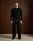 FLUFFY WOOL JUMPER | BLACK