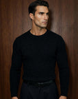 FLUFFY WOOL JUMPER | BLACK
