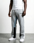 FLARED TRACKSUIT PANTS |GREY & LIGHT BLUE