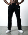 PANTALONES DE CHÁNDAL ACAMPANADOS | NEGRO Y PÚRPURA