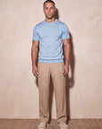 MILANO KNIT T-SHIRT | PASTEL BLUE