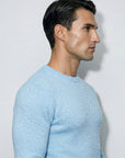 FLUFFY WOOL JUMPER | PASTEL BLUE
