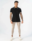 POLO MORENGAR NEGRO CUELLO CONTRASTE