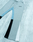 FLARED TRACKSUIT PANTS |GREY & LIGHT BLUE