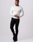JERSEY DE PUNTO CON CUELLO REDONDO | BLANCO