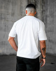 CAMISETA CUELLO CON LOGO MORENGAR | BLANCO