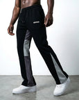 PANTALONES DE CHÁNDAL ACAMPANADOS | NEGRO Y PÚRPURA
