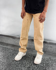 JEANS CARPINTERO AJUSTE RELAJADO | BEIGE