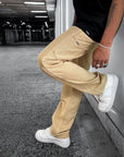 JEANS CARPINTERO AJUSTE RELAJADO | BEIGE