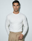 FLUFFY WOOL JUMPER | WHITE