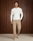 FLUFFY WOOL JUMPER | WHITE