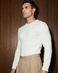 FLUFFY WOOL JUMPER | WHITE