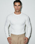FLUFFY WOOL JUMPER | WHITE