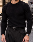 FLUFFY WOOL JUMPER | BLACK
