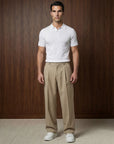 SHORT SLEEVE KNITTED POLO | WHITE