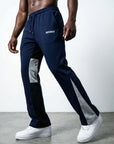 FLARED TRACKSUIT PANTS | BLUE