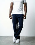 FLARED TRACKSUIT PANTS | BLUE