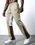 PANTALONES DE CHÁNDAL ACAMPANADOS | BEIGE Y MARRÓN