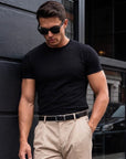 BASIC SLIM-FIT T-SHIRT | BLACK