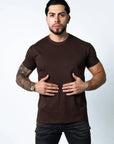 BASIC SLIM-FIT T-SHIRT | Brown